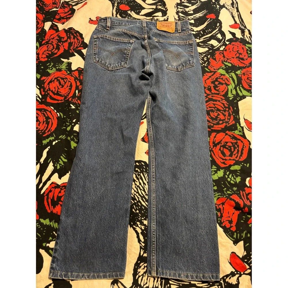Levis 505 Regular Fit Straight Leg Jeans Blue Medium Wash Denim Mens 32x30